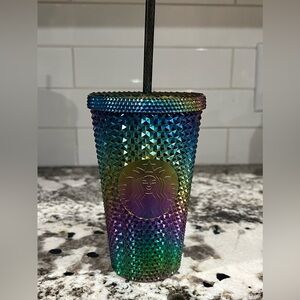 16oz studded rainbow Starbucks cup